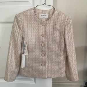 ARITZIA | Little Tweed Jacket Pink & White Size 0